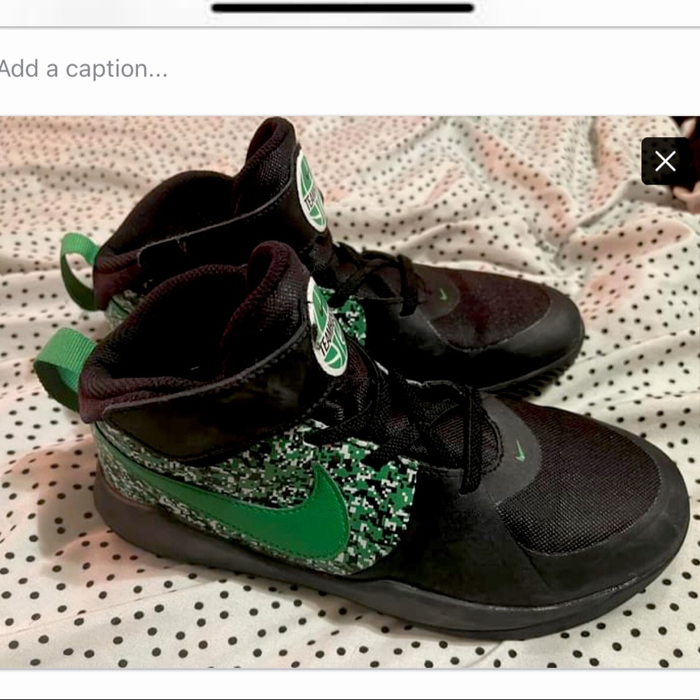 Youth size 3 Green/Black Nike Basketball shoes
